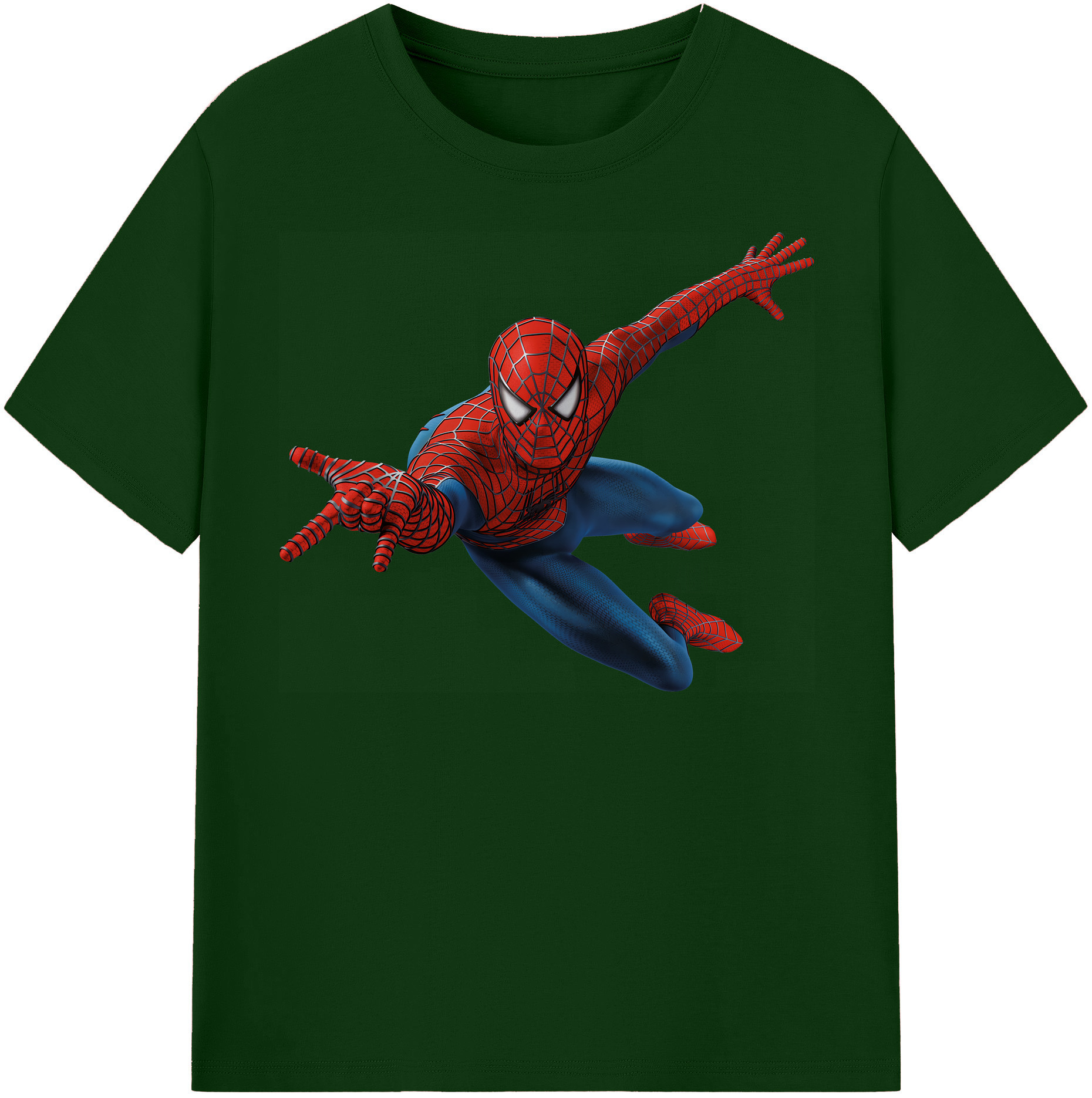 （画像用） Spider Man スパイダーマン 綿100％半袖Tシャツ（フロントプリント）